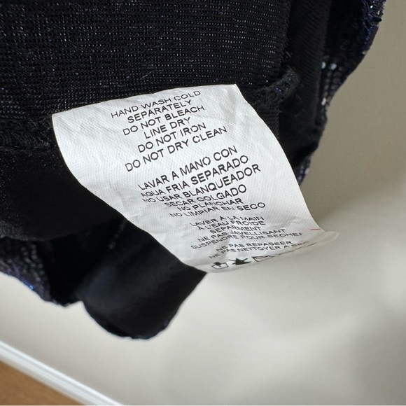 Y2K Bebe Metallic Embellished Zebra Print Short Sleeve Bodycon Dress Blue Black - Picture 7 of 11